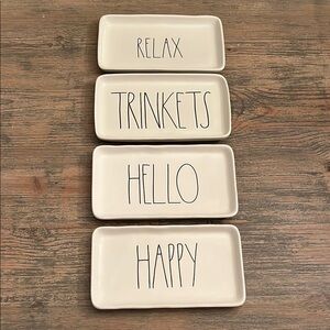4 Rae Dunn Ceramic Trays